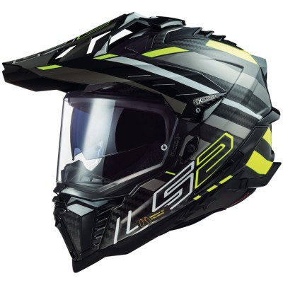 LS2 MX701 EXPLORER CARBON EDGE YELLOW HELMET
