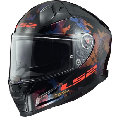 LS2 FF811 VECTOR 2 KAMO BLACK BLUE TITANIUM HELMET