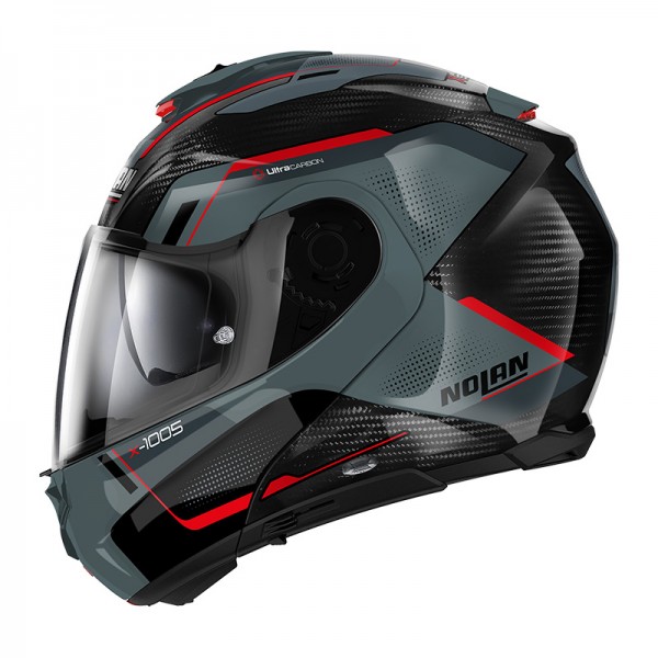NOLAN X-1005 ULTRA CARBON UNDERCOVER N-COM RED HELMET
