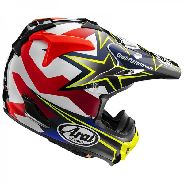 ARAI MX-V EVO STARS & STRIPES FLUOR YELLOW HELMET