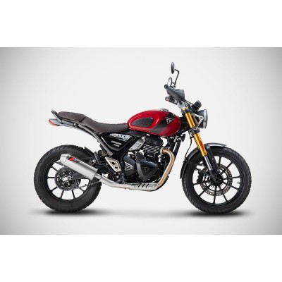 ZARD STAINLESS STEEL SLIP-ON EXHAUST FOR TRIUMPH SCRAMBLER 400 X 2024 ZARD STAINLESS STEEL SLIP-ON EXHAUST FOR TRIUMPH SCRAMBLER 400 X 2024