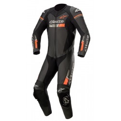 Alpinestars Gp Force Chaser Leather Black Red Fluo Suit