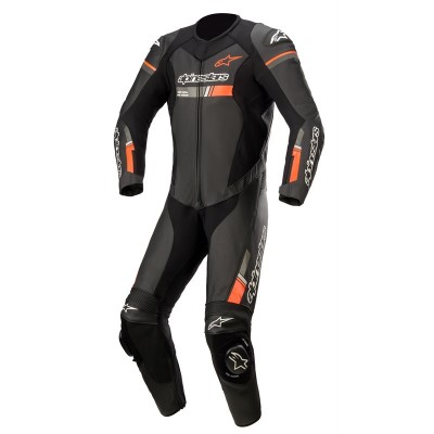 ALPINESTARS GP FORCE CHASER LEATHER BLACK RED FLUO SUIT
