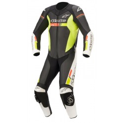 Alpinestars Gp Force Chaser Leather Black White Red Fluo Yellow Fluo Suit