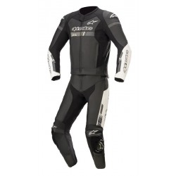 Alpinestars Gp Force Chaser Leather 2Pc Black White Suit