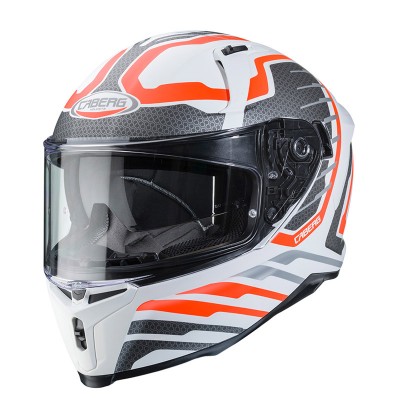Caberg Avalon Forge White Orange Silver Helmet