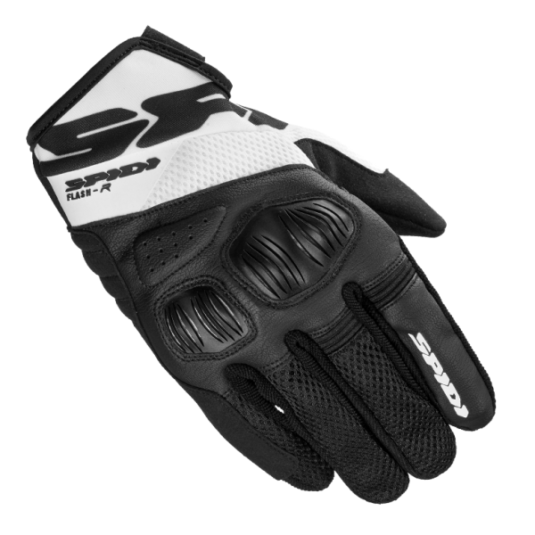 Spidi Flash-R Evo Tex Black White Gloves