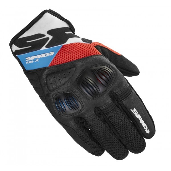 Spidi Flash-R Evo Tex Red Light Blue Gloves