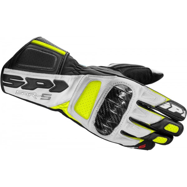 Spidi STR-5 Leather Black Fluo Yellow Gloves