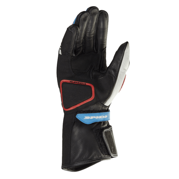 Spidi STR-5 Leather Red Light Blue Gloves
