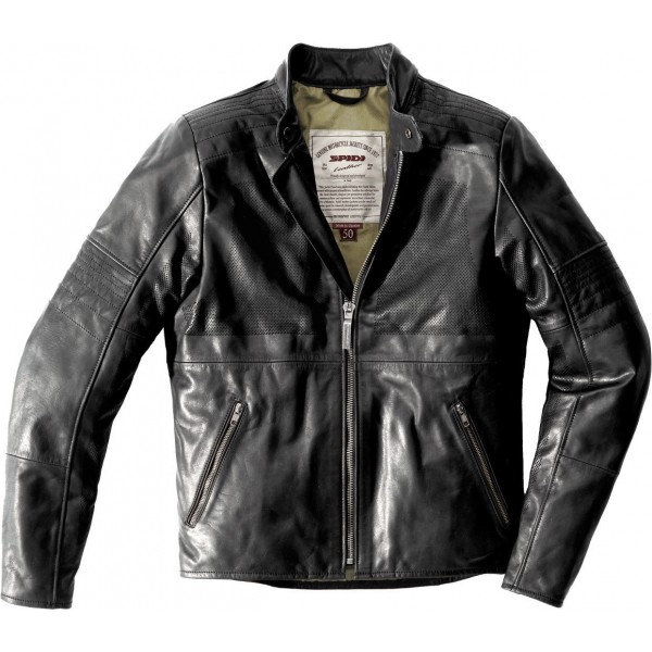 Spidi Garage Leather Perforated Black Jacket