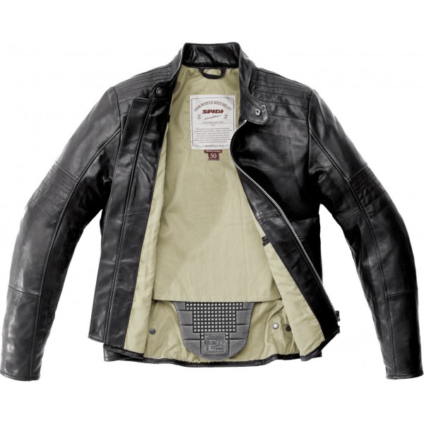 Spidi Garage Leather Perforated Black Jacket