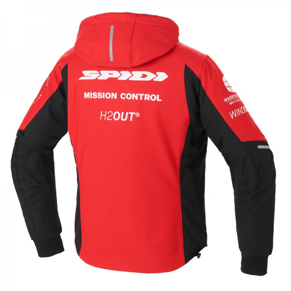 Spidi Hoodie Armor H2out Red Jacket