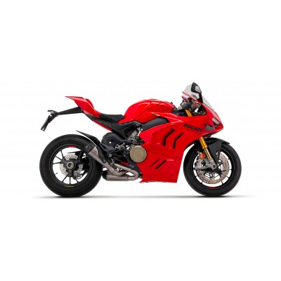 ARROW TITANIUM WORKS SILENCERS (RIGHT AND LEFT) WITH STAINLESS STEEL LINK PIPE FOR DUCATI PANIGALE V4 2018-2020 PART # 71161PK