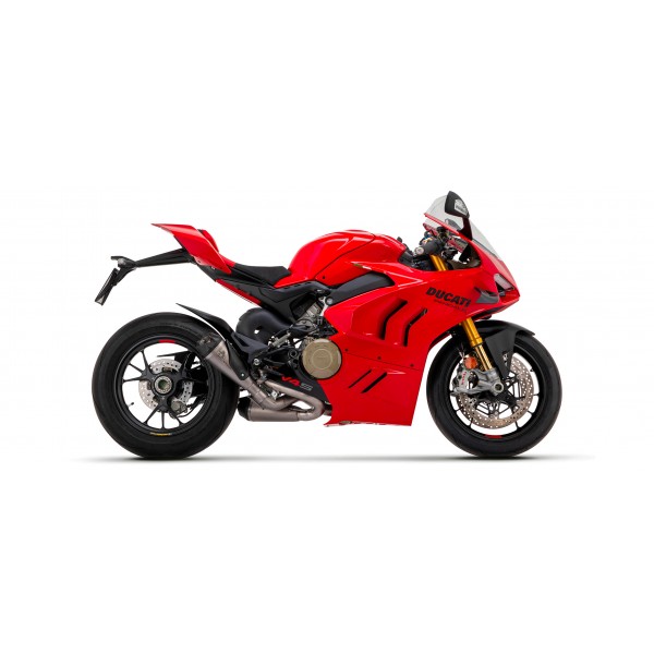 ARROW TITANIUM WORKS SILENCERS (RIGHT AND LEFT) WITH STAINLESS STEEL LINK PIPE FOR DUCATI PANIGALE V4 2018-2020 PART # 71161PK