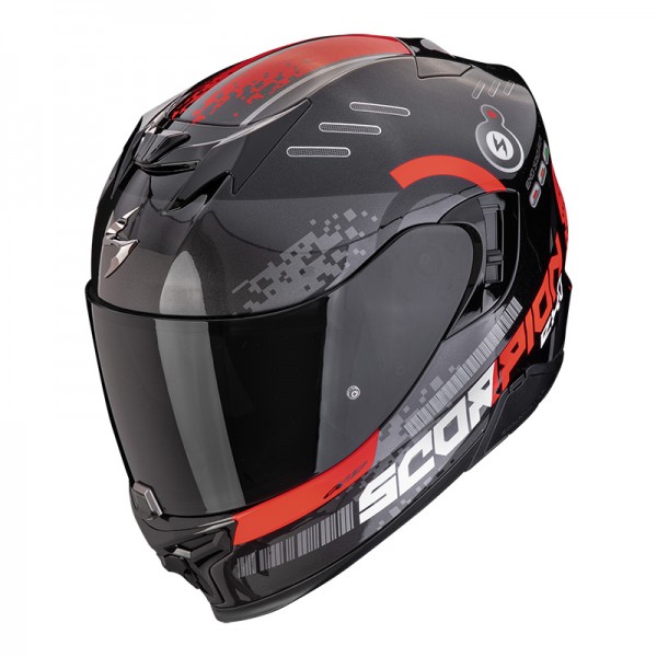 SCORPION EXO 520 EVO AIR TITAN BLACK RED HELMET
