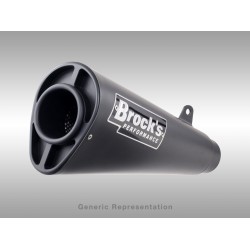Brocks Alien Head 2 Black Full System 14" Muffler For Kawasaki ZX-10R 2021 - 2022 Parts # 398932
