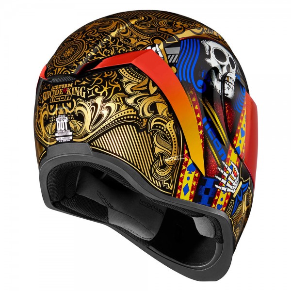 ICON AIRFORM SUICIDE KING-GOLD HELMET 