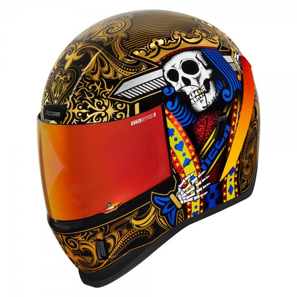 ICON AIRFORM SUICIDE KING-GOLD HELMET 