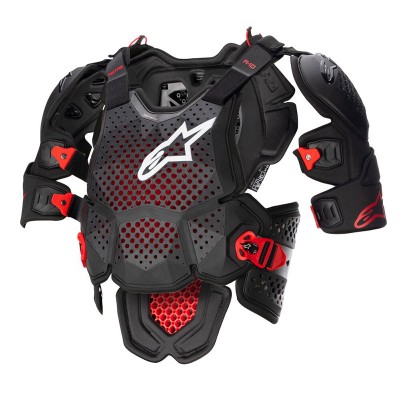 ALPINESTARS A-10 V2 FULL CHEST BLACK RED PROTECTOR 