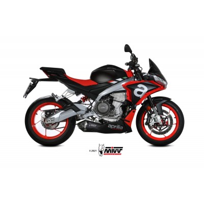 MIVV DELTA RACE BLACK BLACK STAINLESS STEEL EXHAUST FOR APRILIA TUONO 660 2021-2021 PART # A.014.LDRB