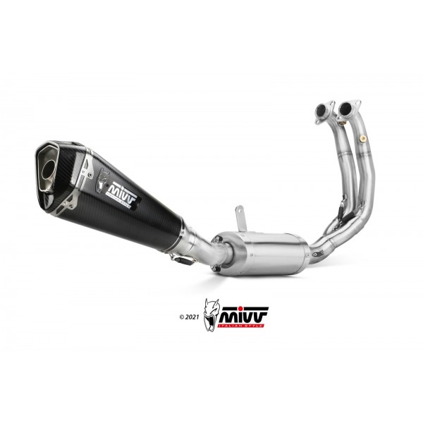 MIVV DELTA RACE CARBON FULL SYSTEM STEEL FOR APRILIA TUONO 660 2021-2021 PART # A.013.LDRC