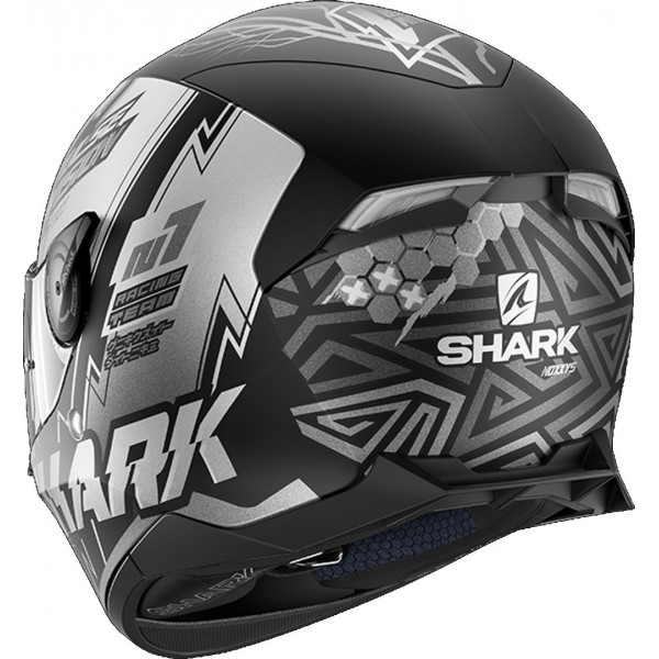 Shark Skwal 2 Noxxys MAT Black Anthracite Silver Helmet