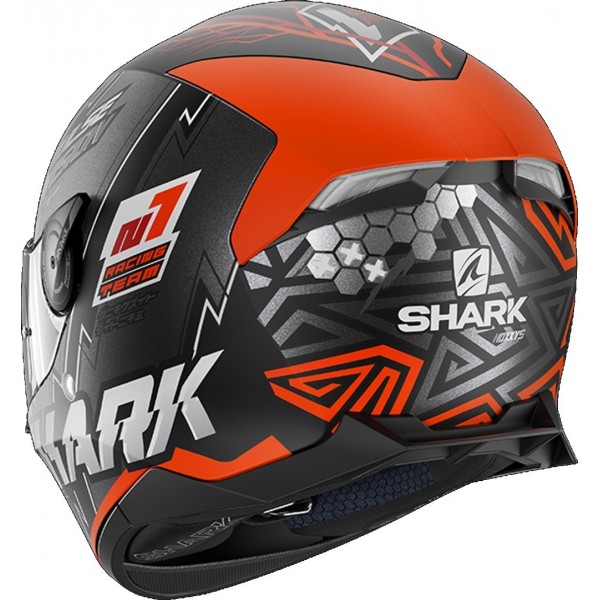 Shark Skwal 2 Noxxys MAT Black Orange Silver Helmet