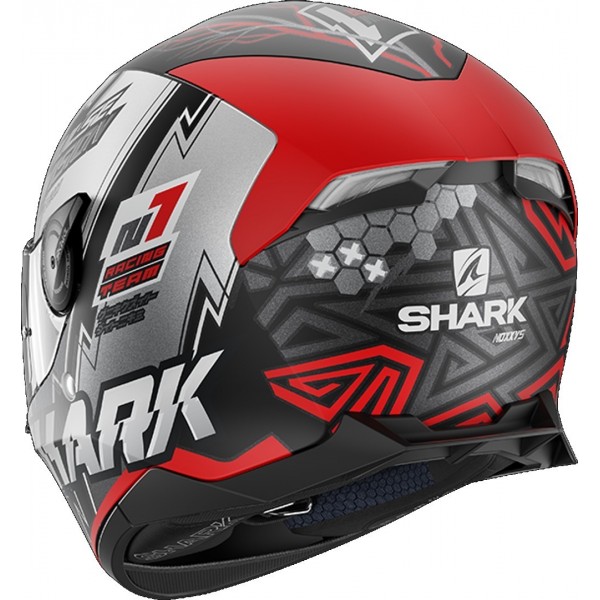 Shark Skwal 2 Noxxys MAT Black Red Silver Helmet