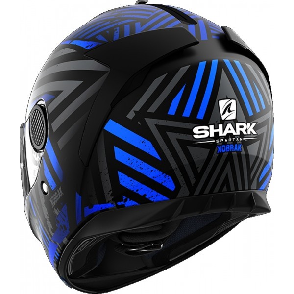 Shark Spartan Kobrak MAT Black Blue Helmet