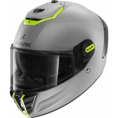 Shark Spartan Rs Blank SP Mat Silver Yellow Helmet