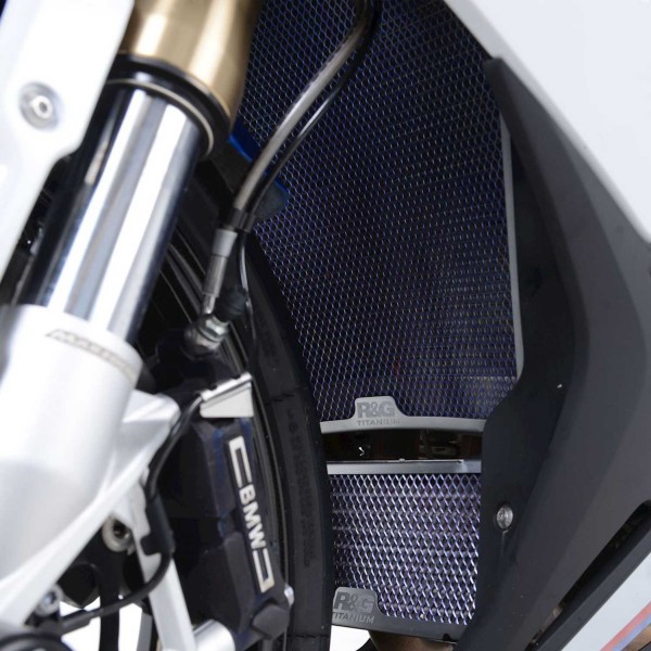R&G RACING TITANIUM OIL COOLER GUARD FOR THE BMW S1000RR 2019-2021 PART # OCG0034RACINGTI