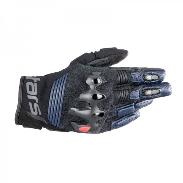 ALPINESTARS HALO LEATHER BLUE BLACK GLOVES