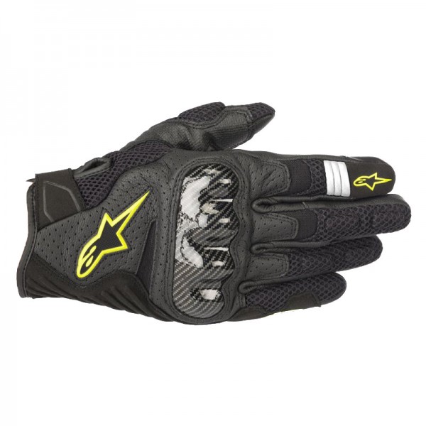 ALPINESTARS SMX-1 AIR V2 BLACK YELLOW FLUO GLOVES