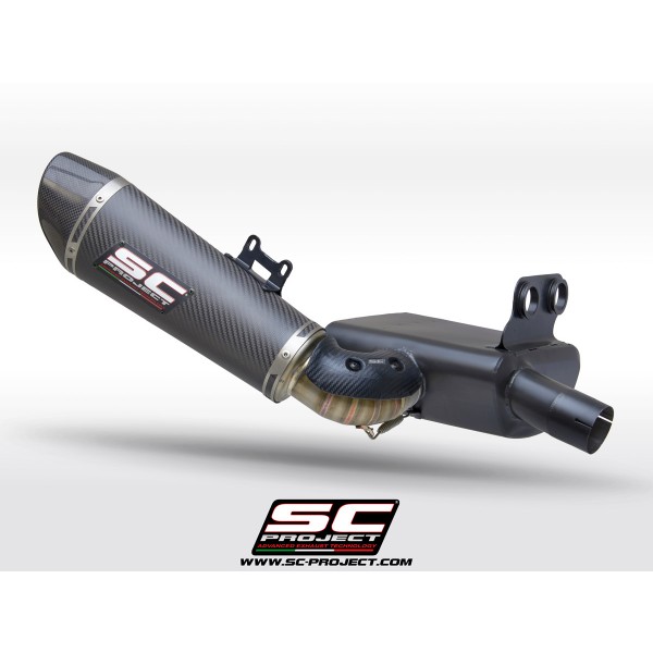 SC-PROJECT CONIC MUFFLER, CARBON FIBER, WITH CARBON FIBER END CAP FOR BMW F 900 R 2020-2022 PART # B36A-MB34C