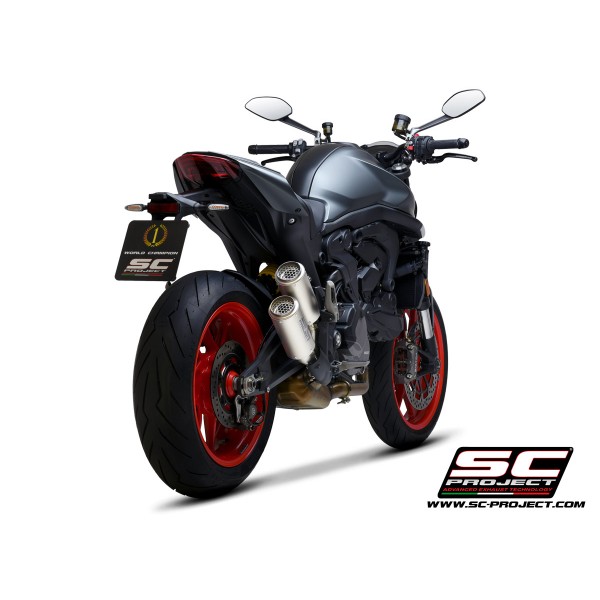 Sc-Project Twin Cr-T Muffler Titanium For Ducati Monster 937 2021-2022 Part # D37A-D38TR