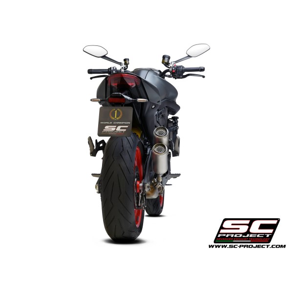 Sc-Project Twin Cr-T Muffler Titanium For Ducati Monster 937 2021-2022 Part # D37A-D38TR