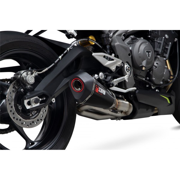 Scorpion Serket Taper Carbon Fibre Slip-On For Triumph Street Triple 765 R & Rs 20-Current 2020-2022 Part # RTR89CEO