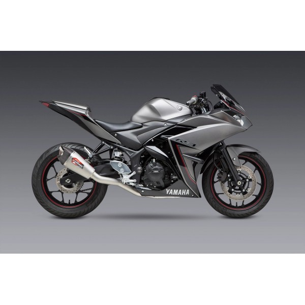 Yoshimura Race At2 Stainless Full Exhaust With Stainless Muffler For Yzf-R3 15-22 Part # 13320AP521