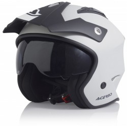 Acerbis Jet Aria Silver Black Helmet