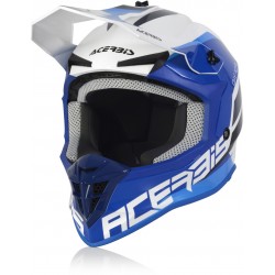 Acerbis Linear White Blue Helmet