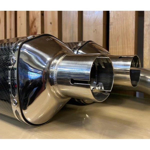 Lextek high‑flow exhaust system for Suzuki Hayabusa motorcycle – Shop now at BikeGear India