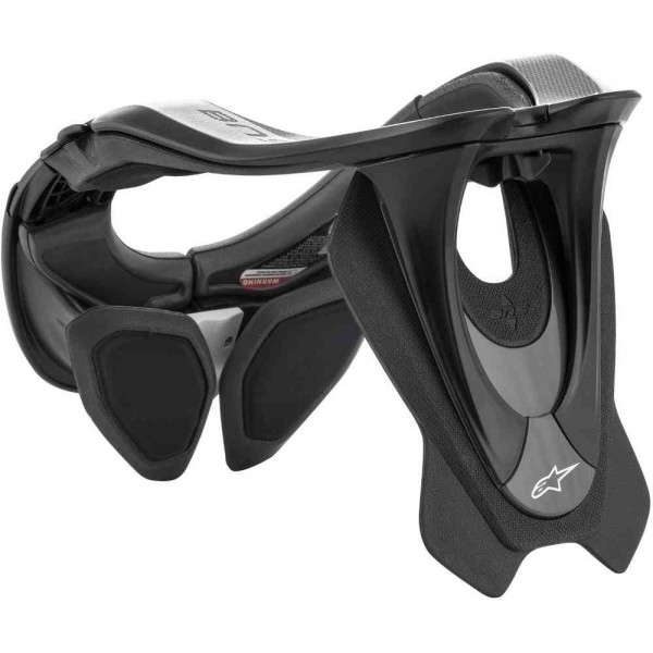 ALPINESTARS BNS TECH-2 BLACK COOL GRAY NECK PROTECTOR