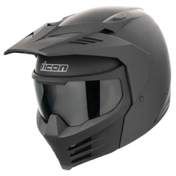 ICON ELSINORE MONOTYPE BLACK HELMET