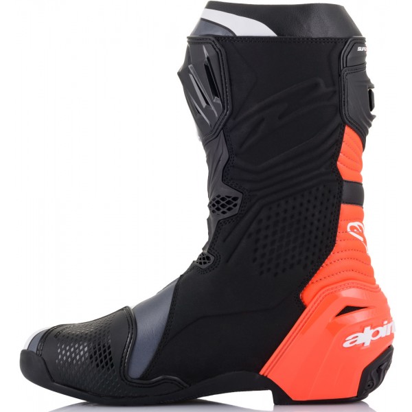 ALPINESTARS SUPERTECH R BLACK RED FLUO WHITE GRAY BOOTS