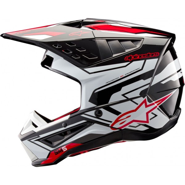 ALPINESTARS SM5 2206 ACTION 2 BLACK WHITE HELMET