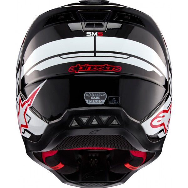 ALPINESTARS SM5 2206 ACTION 2 BLACK WHITE HELMET