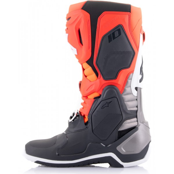 ALPINESTARS TECH 10 BLACK RED ORANGE BOOTS