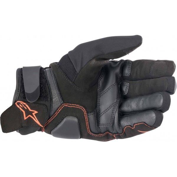 ALPINESTARS SMX-1 WATERPROOF BLACK RED FLUO GLOVES