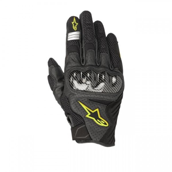 ALPINESTARS SMX-1 AIR V2 BLACK YELLOW FLUO GLOVES